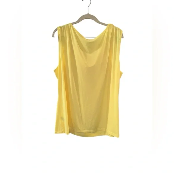 Dressbarn Sunny Yellow‎ Drape Top - Picture 4 of 5
